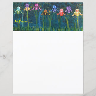 Iris flowers stationary