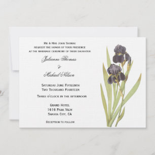 Iris Flowers Wedding Invitation