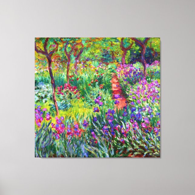 Iris Garden at Giverny Canvas Print (Front)