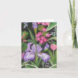 Iris Garden Birthday Note Card