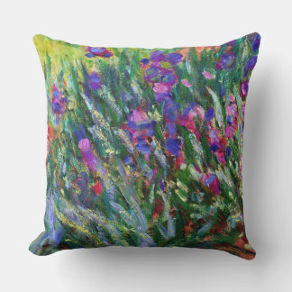 Iris Garden Impressionism Monet Fine Art Cushion