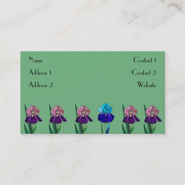 Iris Garden Profile Card (Front)