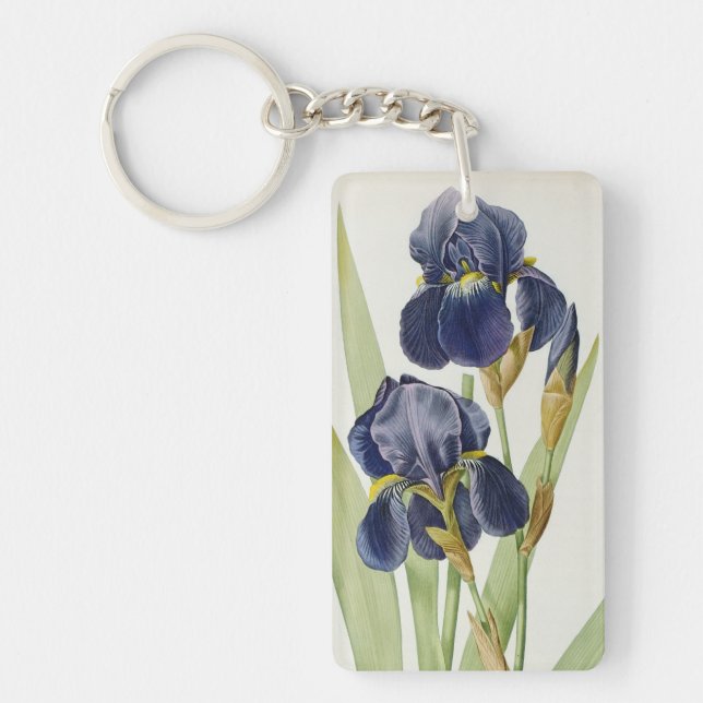 Iris Germanica, from `Les Liliacees', 1805 Key Ring (Front)
