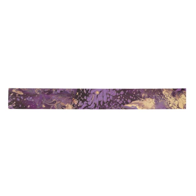 iris gold ink swirl : satin ribbon (Front)