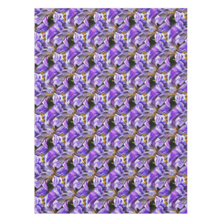 Iris In Violet Lilac and Purple Botanical Art Tablecloth
