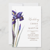 Iris Invites for Wedding Flower Wedding