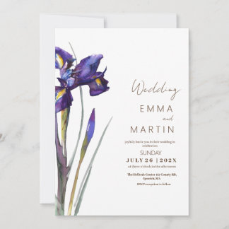  Iris Invites for Wedding Flower Wedding