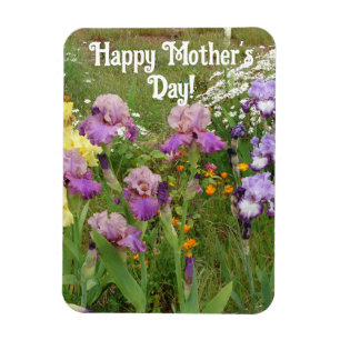 Iris Irises Blue Flower flowers Floral Mothers Day Magnet