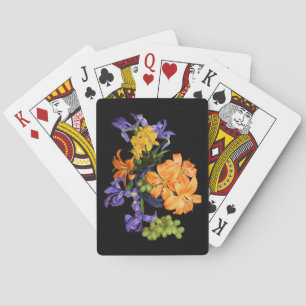 Iris, Lilies and Green Grapes Playing Cards