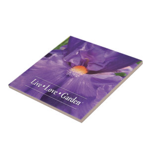 Iris Live Love Garden 4.25" Ceramic Photo Tile