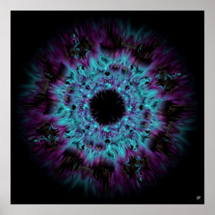 Iris nebula - colourful abstract pattern v1.2 poster