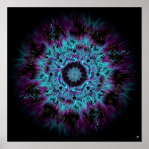 Iris nebula - colourful abstract pattern v2-1 poster