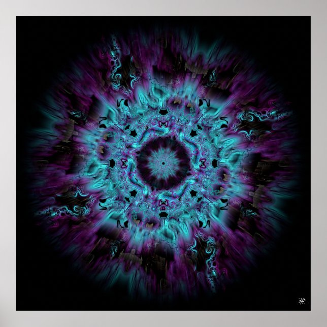 Iris nebula - colourful abstract pattern v2 poster (Front)