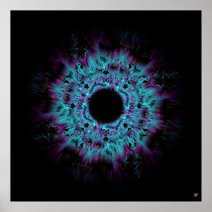 Iris nebula - colourful abstract pattern v4 poster