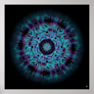 Iris nebula - colourful abstract pattern v6 poster