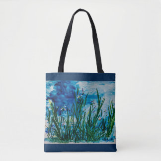 Iris on the Water Edge All-Over-Print Tote Bag