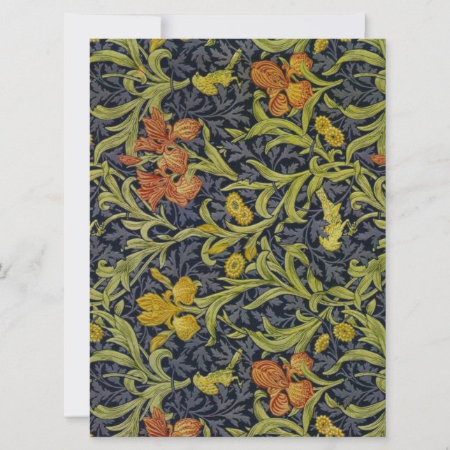 Iris Pattern (by William Morris) Card (Front)