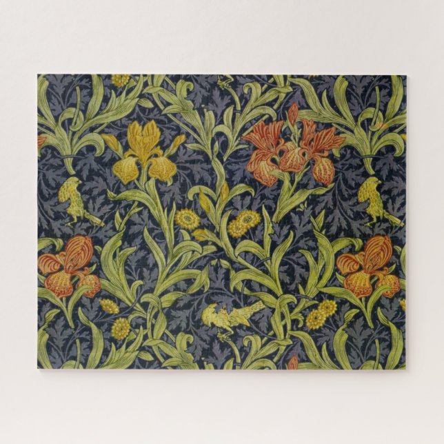 Iris Pattern (by William Morris) Jigsaw Puzzle (Horizontal)
