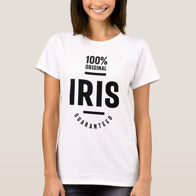Iris Personalised Name Birthday Gift T-Shirt (Front)