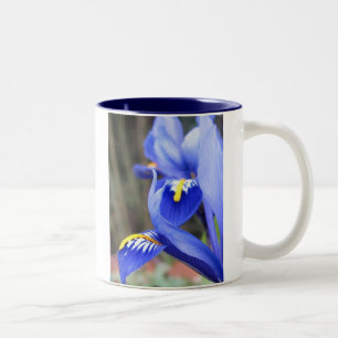 iris petals two-toned ceramic mug