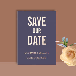Iris Photo Overlay Save The Date Rose Gold