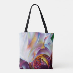 Iris (purple and white) Tote Bag