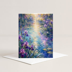 Iris Reflections Watercolor Note Card