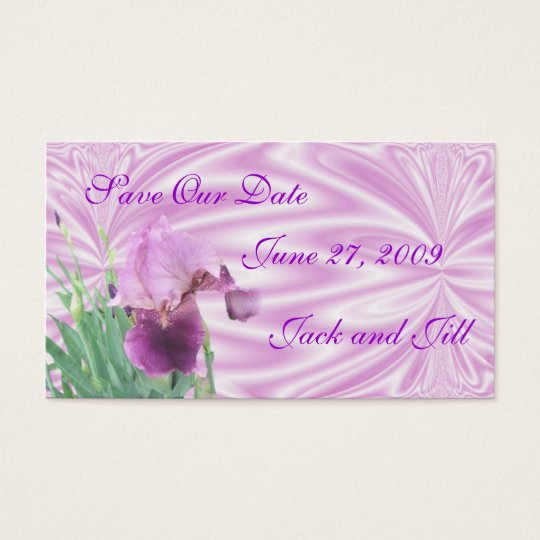 Iris Save the Date card-customise Business Card
