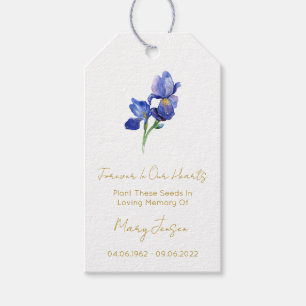 Iris Seed Packet Funeral Gift Tags