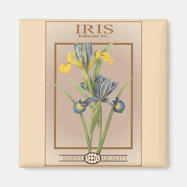 iris seed packet magnet (Front)