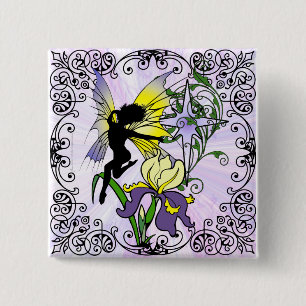 Iris Shadow Fairy 15 Cm Square Badge