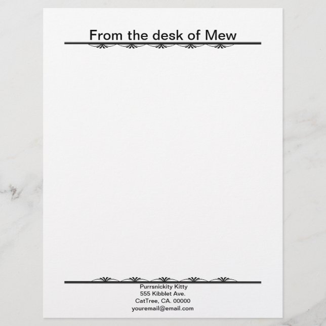 Iris Shadow Fairy Custom Letterhead (Front)