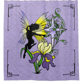 Iris Shadow Fairy Shower Curtain