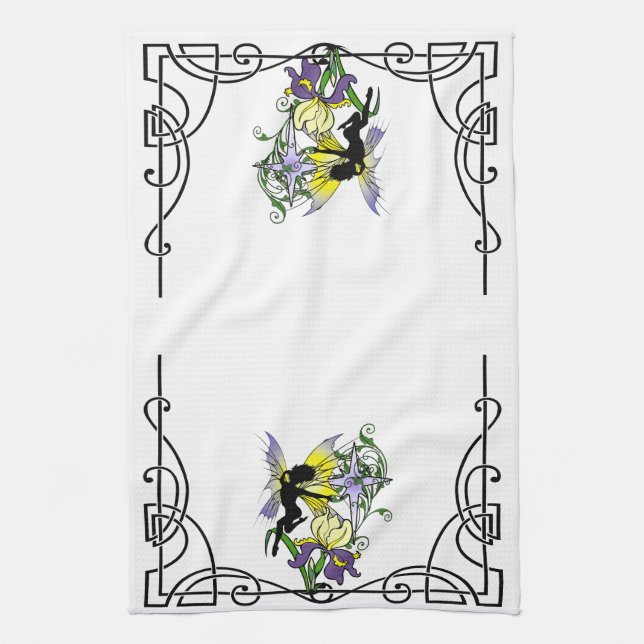 Iris Shadow Fairy Tea Towel (Vertical)