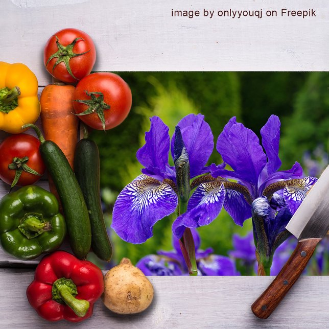 Iris sibirica floral photography  cutting board (Creator Uploaded)