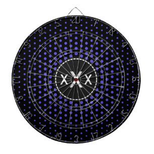 Iris Techno Dots Modern Monogram Dartboard