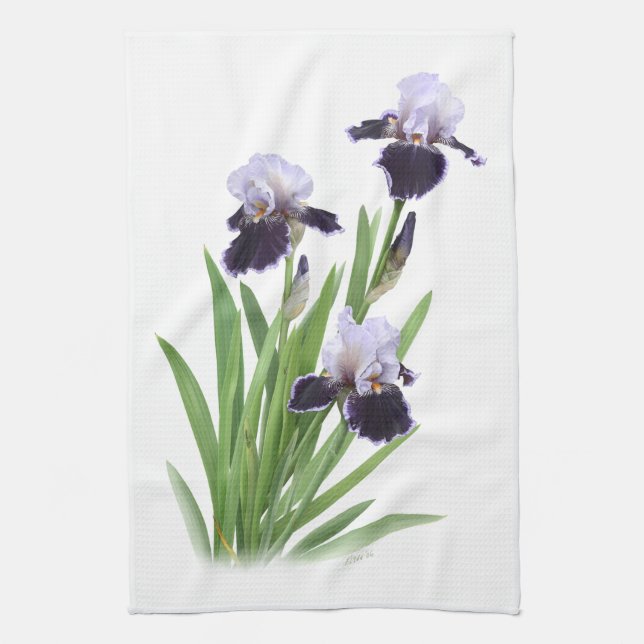 Iris Trio Tea Towel (Vertical)