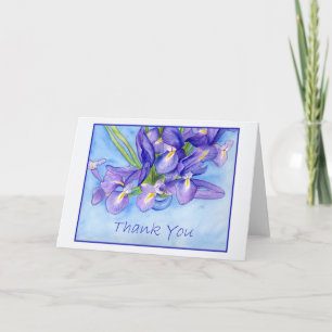 Iris Vase "Thank You" Greeting Card