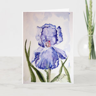 Iris Watercolor Sympathy Card