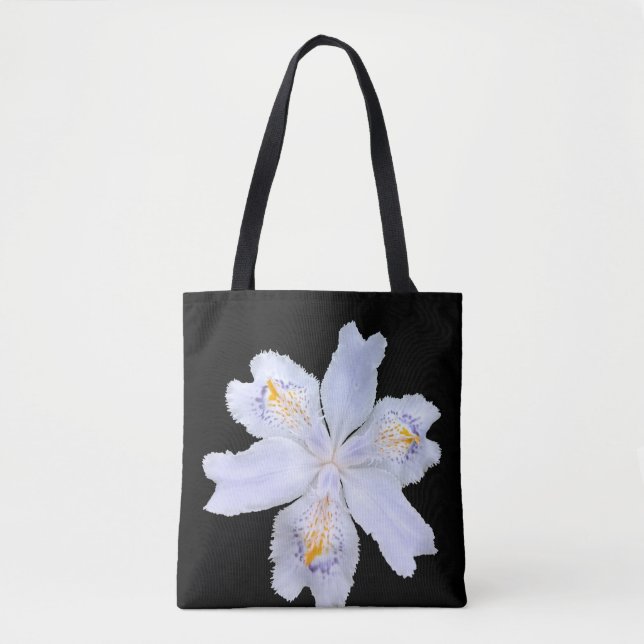 Iris White Tote Bag (Front)