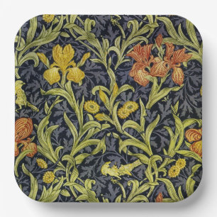 Iris William Morris Pattern Paper Plate