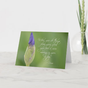 Iris with Quote Card