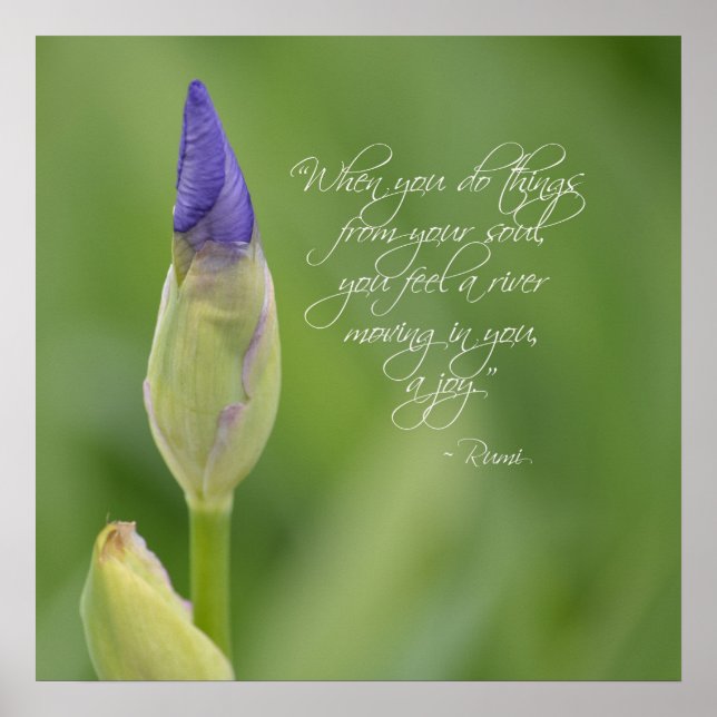 Iris with Quote Poster (Front)