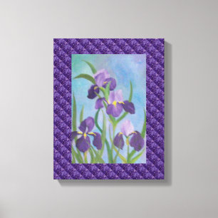 Iris wrapped canvas