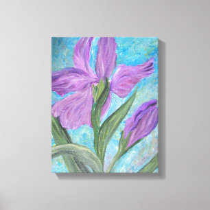 Iris wrapped canvas