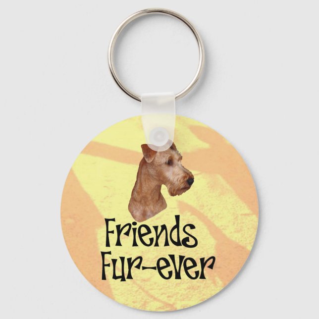 Irisch Terrier "Friends fur-ever" Key Ring (Front)