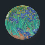 Irises, 1889 by Vincent van Gogh Paper Plate<br><div class="desc">Irises,  1889 by Vincent van Gogh. Vincent Willem van Gogh was a Dutch post-impressionist painter who posthumously became one of the most famous and influential figures in the history of Western art.</div>