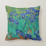 Irises, 1889 by Vincent van Gogh Throw Pillow<br><div class="desc">Irises,  1889 by Vincent van Gogh. Vincent Willem van Gogh was a Dutch post-impressionist painter who posthumously became one of the most famous and influential figures in the history of Western art.</div>