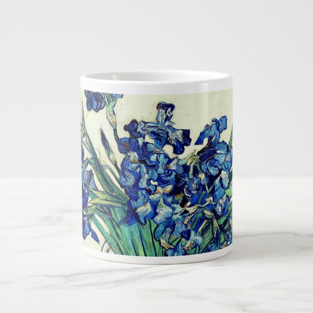 Irises (1890) by Vincent Van Gogh Large Coffee Mug (Front)