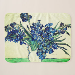 Irises (1890) by Vincent Van Gogh painting Sherpa Blanket